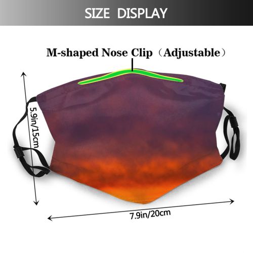 yanfind Industrial Town Infrastructure Amazing Structure Sunset Evening Night Twilight Urban District Picturesque Dust Washable Reusable Filter and Reusable Mouth Warm Windproof Cotton Face