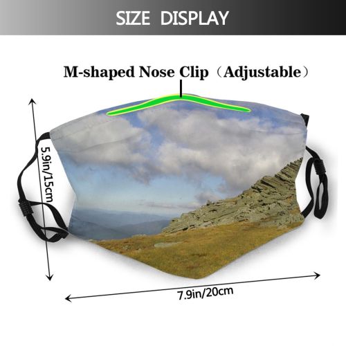 yanfind Ridge Hampshire Landforms Fell Grassland Landscape Highland Mountain Sky Sky Wilderness Mountainous Dust Washable Reusable Filter and Reusable Mouth Warm Windproof Cotton Face