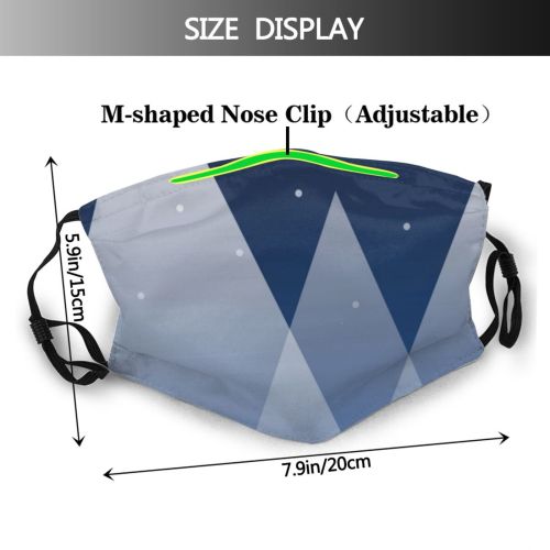 yanfind Ice Design Communication Landscape Frozen Fashioned Tree Evergreen Night Snow Event Gradient Dust Washable Reusable Filter and Reusable Mouth Warm Windproof Cotton Face