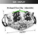 yanfind Spruce Winter Colorado Balsam Shortleaf Spruce Snow Tree Tree Garden Freezing Fir Dust Washable Reusable Filter and Reusable Mouth Warm Windproof Cotton Face