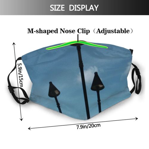 yanfind Coast Street Ocean Lighting Beach Cloud Sky Torches Ocean Light Hawaii Beach Dust Washable Reusable Filter and Reusable Mouth Warm Windproof Cotton Face