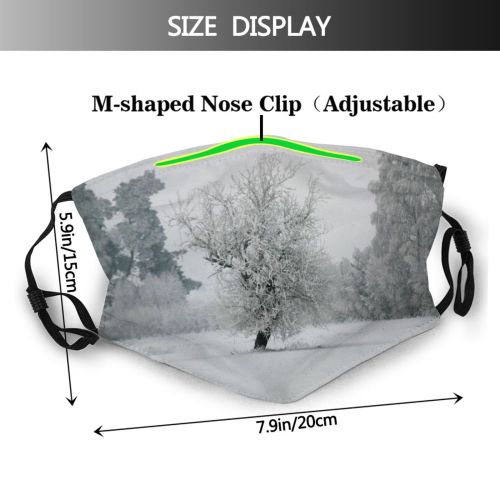 yanfind Winter Winter Area Colourful Colours Reflection Buildings Sky Snow Street River Tree Dust Washable Reusable Filter and Reusable Mouth Warm Windproof Cotton Face