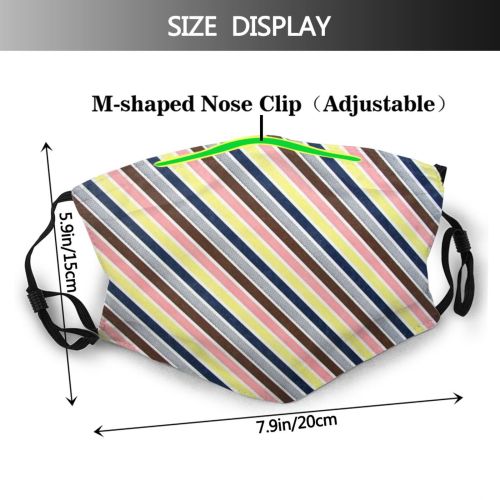 yanfind Texture Macro Textures Diagonal Stripes Dust Washable Reusable Filter and Reusable Mouth Warm Windproof Cotton Face