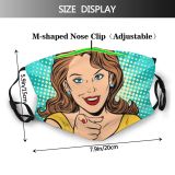 yanfind Attractive Isolated Smile Happiness Young Teenager Cute Businesswoman Model Student Gesturing Caucasian Dust Washable Reusable Filter and Reusable Mouth Warm Windproof Cotton Face