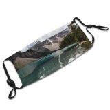 yanfind Idyllic Lake Daylight Pine Forest Clouds Tranquil River Scenery Mountains Trees Outdoors Dust Washable Reusable Filter and Reusable Mouth Warm Windproof Cotton Face