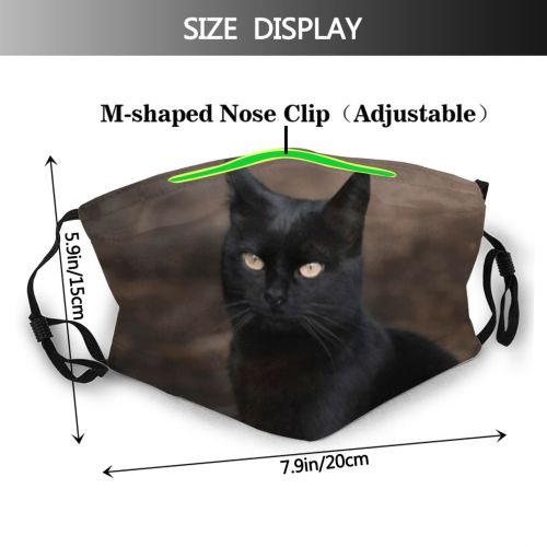 yanfind Face Portrait Pet Eyes Look Cat Cute Adorable Dust Washable Reusable Filter and Reusable Mouth Warm Windproof Cotton Face