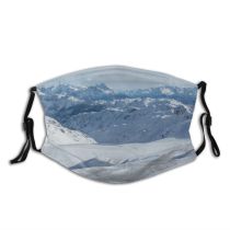 yanfind Ice Summit Glacier Canada Frozen Landscape Scenic Snow Frost Winter Mountains Range Dust Washable Reusable Filter and Reusable Mouth Warm Windproof Cotton Face