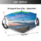 yanfind Jetty Stage Sky Landing Dust Washable Reusable Filter and Reusable Mouth Warm Windproof Cotton Face