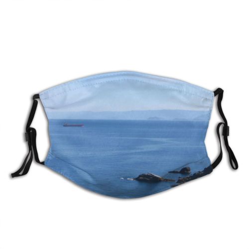 yanfind Horizon Coast Sky Ilha Ocean Island Headland Coastal Landforms Beach Promontory Praia Dust Washable Reusable Filter and Reusable Mouth Warm Windproof Cotton Face