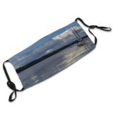 yanfind Sky Sailboat Calm Lake Cloud Sky Reflection Ottawa Clouds Point Reflection Boat Dust Washable Reusable Filter and Reusable Mouth Warm Windproof Cotton Face