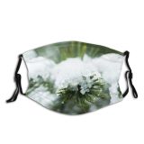 yanfind Ice Frost Defocused Landscape Needle Tree Evergreen Snow Branch Event Forest Fir Dust Washable Reusable Filter and Reusable Mouth Warm Windproof Cotton Face