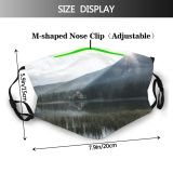 yanfind Idyllic Lake Daylight Reflections Pine Forest Plants Tranquil Scenery Glare Mountains Sun Dust Washable Reusable Filter and Reusable Mouth Warm Windproof Cotton Face