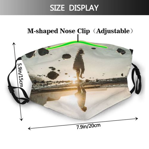 yanfind Idyllic Upside Romantic Calm Sunset Evening Faceless Peace Wild Unrecognizable Sunshine Twilight Dust Washable Reusable Filter and Reusable Mouth Warm Windproof Cotton Face