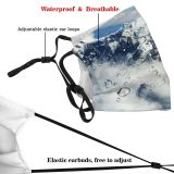 yanfind Ice Glacier Daylight Hike Dawn Mountain Climb Frozen Capped Altitude Aerial Exploration Dust Washable Reusable Filter and Reusable Mouth Warm Windproof Cotton Face
