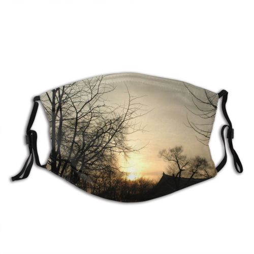 yanfind Cloud Frozen Wind Landscape Sunlight Sky Tree Cool Branch Atmosphere Morning Natural Dust Washable Reusable Filter and Reusable Mouth Warm Windproof Cotton Face