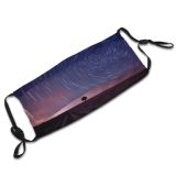 yanfind Bulgaria Trail Night Star Exposure Land Purple Awe Scene Dramatic Galaxy Sky Dust Washable Reusable Filter and Reusable Mouth Warm Windproof Cotton Face