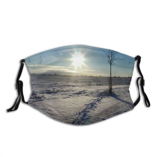yanfind Cloud Sun Sunlight Landscape Sky Tree Tree Light Winter Freezing Sun Snow Dust Washable Reusable Filter and Reusable Mouth Warm Windproof Cotton Face
