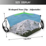 yanfind Idyllic Ice Pine Frosty Mountain Enviroment Snowy Icy Coniferous Frozen Tranquil Scenery Dust Washable Reusable Filter and Reusable Mouth Warm Windproof Cotton Face