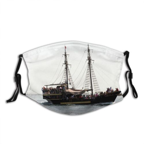 yanfind Tall Cog Watercraft Flagship Sailing Pirate Sea Vehicle Ship Ship Carrack Boat Dust Washable Reusable Filter and Reusable Mouth Warm Windproof Cotton Face