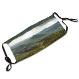 yanfind Hill Highland Living Sky Field Natural Atmospheric Autumn Cloud Vegetation Landscape Mountain Dust Washable Reusable Filter and Reusable Mouth Warm Windproof Cotton Face