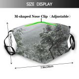 yanfind Winter Winter Atmospheric Woody Landscape Vegetation Branch Snow Tree Frost Alicante Spain Dust Washable Reusable Filter and Reusable Mouth Warm Windproof Cotton Face