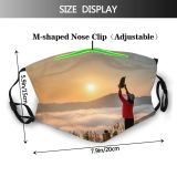 yanfind Idyllic Mountain Slopes Clouds Daytime Tranquil Scenery Sunbeam Sun Peak Outdoors Wilderness Dust Washable Reusable Filter and Reusable Mouth Warm Windproof Cotton Face