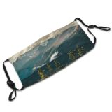 yanfind Ice Glacier Lake Daylight Sunset Hike Dawn Mountain Forest Clouds Daytime High Dust Washable Reusable Filter and Reusable Mouth Warm Windproof Cotton Face