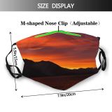 yanfind Lake Sunset Evening Dawn Mountain Sea Clouds Beach Backlit Sun Beautiful Outdoors Dust Washable Reusable Filter and Reusable Mouth Warm Windproof Cotton Face