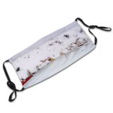 yanfind Ice Europe Finnmark Wood Cabin Scandinavia Landscape Norwegian Tranquility Island Lifestyles Polar Dust Washable Reusable Filter and Reusable Mouth Warm Windproof Cotton Face