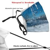 yanfind Winter Winter Natural Cloud Geological Landscape Sky Ice Ice Snow Tree Baita Dust Washable Reusable Filter and Reusable Mouth Warm Windproof Cotton Face