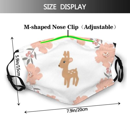 yanfind Garden Elegant Wreath Natural Wedding Summer Vintage Bouquet Grass Blossom Design Beautiful Dust Washable Reusable Filter and Reusable Mouth Warm Windproof Cotton Face