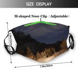 yanfind Night Snowy Silence Sky Field Winter Quiet Xmas Silent Snow Sky Fields Dust Washable Reusable Filter and Reusable Mouth Warm Windproof Cotton Face