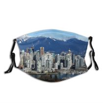 yanfind FALSE Shore Columbia Skyscraper Creek Range Vancouver Tranquility Snow City Modern Snowcapped Dust Washable Reusable Filter and Reusable Mouth Warm Windproof Cotton Face