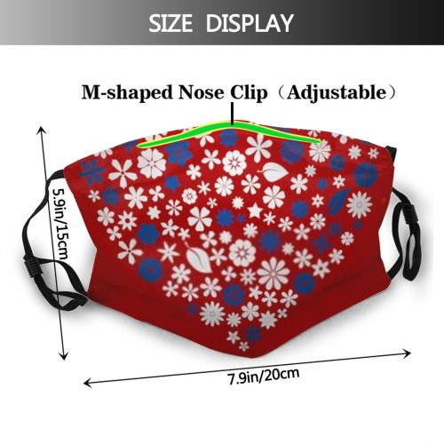 yanfind Congratulation Happiness Life Cute Flag Cheerful Composed Design Valentine Love Art Heart Dust Washable Reusable Filter and Reusable Mouth Warm Windproof Cotton Face