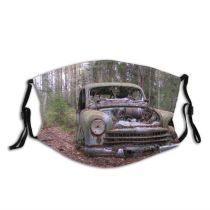 yanfind Old Vehicle Car Bumper Motor Classic Classic Wood Automobile Forest Tree Rusty Dust Washable Reusable Filter and Reusable Mouth Warm Windproof Cotton Face