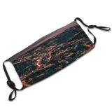 yanfind Idyllic Perspective Shot Afterglow Downtown Dawn Tranquil Drone Scenery Chicago Outdoors Sky Dust Washable Reusable Filter and Reusable Mouth Warm Windproof Cotton Face