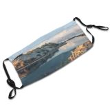 yanfind Lake Daylight Calm Reflections Sight Mountain Clouds River Scenery Mountains Grass Beatiful Dust Washable Reusable Filter and Reusable Mouth Warm Windproof Cotton Face