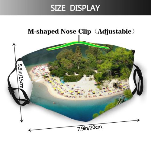 yanfind Resources Aerial Lake Lagoon Natural Eye Landscape Landscape Vegetation Island Biome Bird's Dust Washable Reusable Filter and Reusable Mouth Warm Windproof Cotton Face