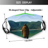yanfind Lake Trees Sky Mountains Range Mountain Dust Washable Reusable Filter and Reusable Mouth Warm Windproof Cotton Face