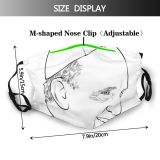 yanfind Crazy Isolated Distressed Fashion Artwork Cute Pope Old Bishop Mario Cheerful Doodle Dust Washable Reusable Filter and Reusable Mouth Warm Windproof Cotton Face