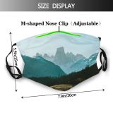 yanfind Ice Glacier Lake Sunset Evening Dawn Mountain Scenery Mountains Winter Tree Desktop Dust Washable Reusable Filter and Reusable Mouth Warm Windproof Cotton Face