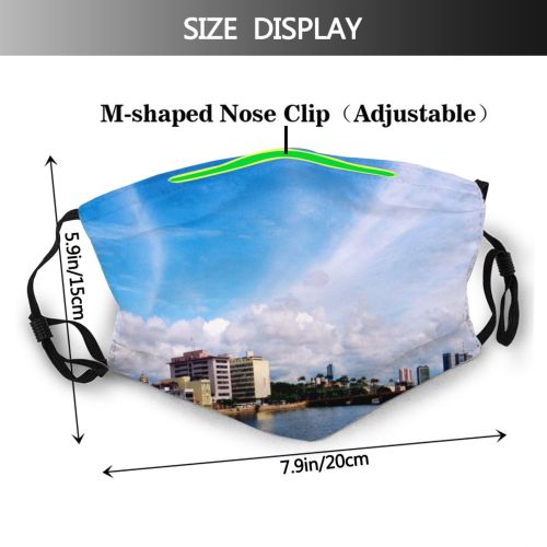 yanfind Metropolis Pernambuco Building Work Settlement Area Tourism Trip City Cloud Sky Light   Dust Washable Reusable Filter and Reusable Mouth Warm Windproof Cotton Face