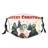 yanfind Christmas Cute Winter Year Celebrate Doodle Elf Ball Design Children Thing Tree Dust Washable Reusable Filter and Reusable Mouth Warm Windproof Cotton Face