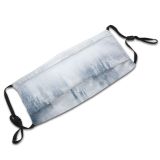 yanfind Ice Columbia Frost Landscape Frozen Tree Freshness Scene Snow Forest Fir Sky Dust Washable Reusable Filter and Reusable Mouth Warm Windproof Cotton Face