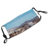 yanfind Europe Banska Slovakia Range Hill District Built Rural Tree Scene Snow City Dust Washable Reusable Filter and Reusable Mouth Warm Windproof Cotton Face
