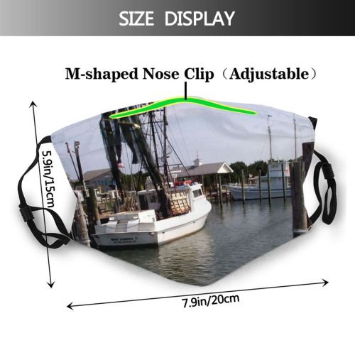 yanfind Marina Watercraft Harbor Waterway Vehicle Boat Channel River Port Dust Washable Reusable Filter and Reusable Mouth Warm Windproof Cotton Face