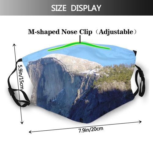yanfind Formation Granite Cliff Mountainous Dome Ridge Geology Batholith Rock Mountain Outcrop Half Dust Washable Reusable Filter and Reusable Mouth Warm Windproof Cotton Face