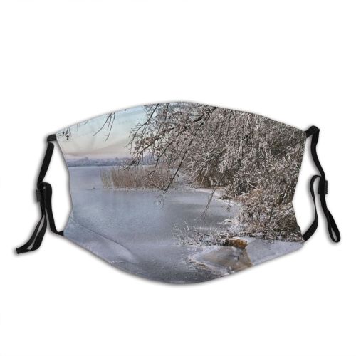 yanfind Winter Winter Natural Stairs Landscape Sky Sundown Ice Ice Branch Snow Tree Dust Washable Reusable Filter and Reusable Mouth Warm Windproof Cotton Face