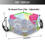 yanfind Elephant Swing Cute Smiling Childbirth Cartoons Night Cheerful Child Flowers Meadow Baby Dust Washable Reusable Filter and Reusable Mouth Warm Windproof Cotton Face