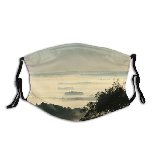 yanfind Winter Mist Highland Sky Cool Dawn Midland Atmospheric Sun Natal Morning Natural Dust Washable Reusable Filter and Reusable Mouth Warm Windproof Cotton Face